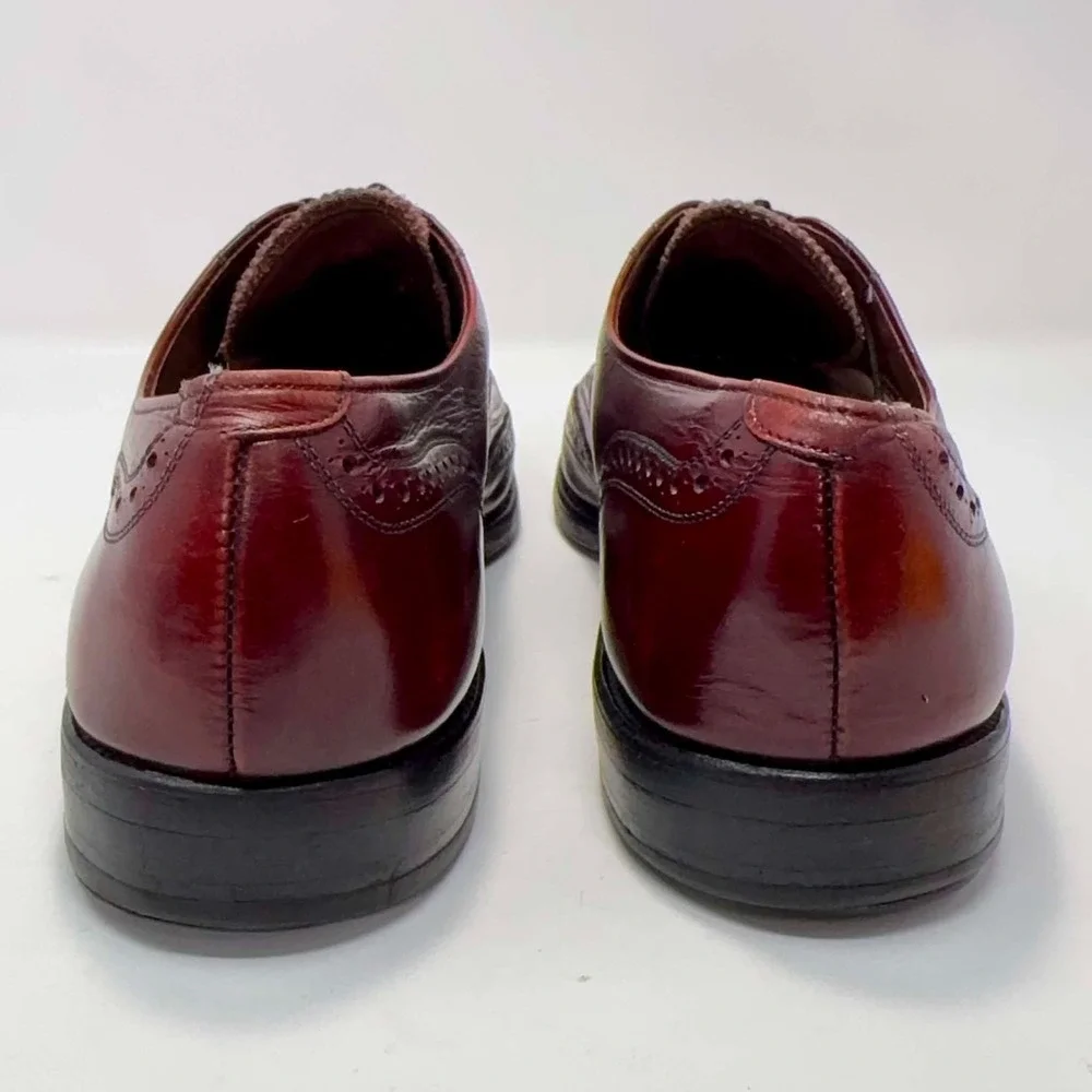 Allen Edmonds Oxblood Burgundy Longwing Blucher Dress Shoes Men's 11.5 C USA